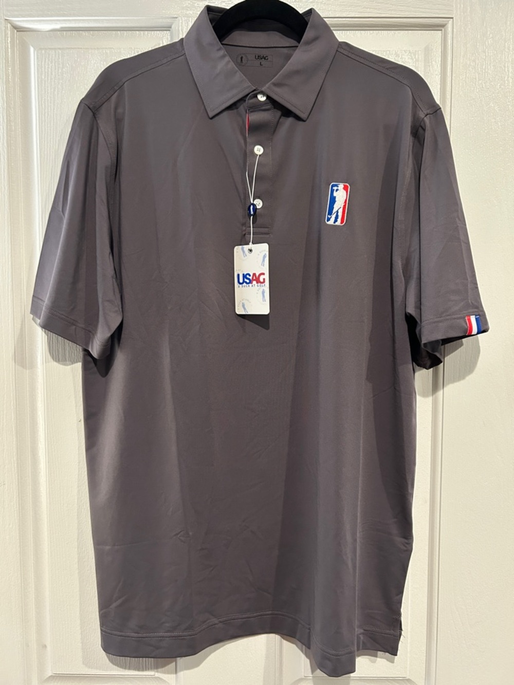 USAG Charcoal Polo with Embroidered Logo